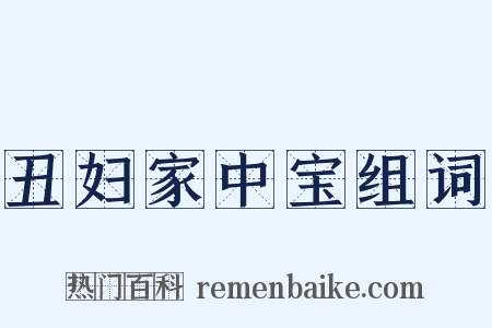 丑妇家中宝组词是什么意思的图片